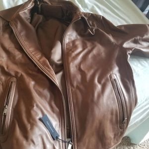 Mens Brown leather jacket.
